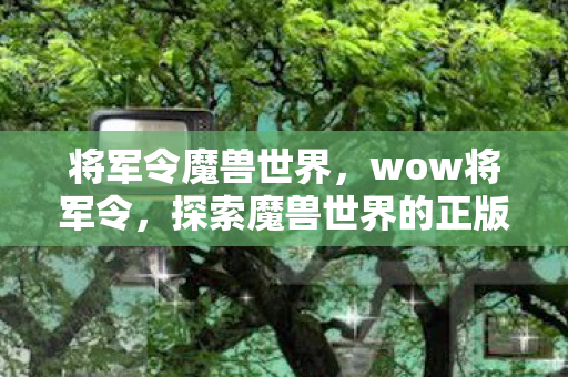 将军令魔兽世界,wow将军令,探索魔兽世界的正版魅力 将军令魔兽世界,wow将军令,探索魔兽世界的正版魅力