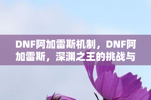 DNF阿加雷斯机制,DNF阿加雷斯,深渊之王的挑战与荣耀 DNF阿加雷斯机制,DNF阿加雷斯,深渊之王的挑战与荣耀