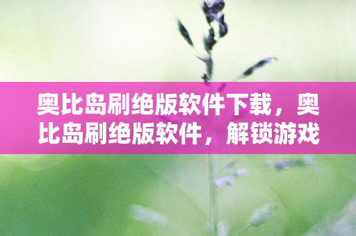 奥比岛刷绝版软件下载,奥比岛刷绝版软件,解锁游戏新体验,安全合法是关键 奥比岛刷绝版软件下载,奥比岛刷绝版软件,解锁游戏新体验,安全合法是关键