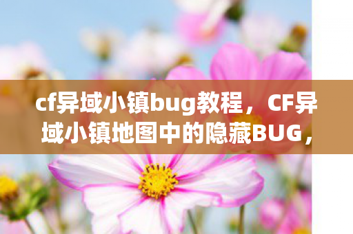 cf异域小镇bug教程,CF异域小镇地图中的隐藏BUG,揭秘与应对 cf异域小镇bug教程,CF异域小镇地图中的隐藏BUG,揭秘与应对