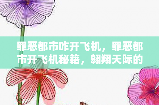 罪恶都市咋开飞机,罪恶都市开飞机秘籍,翱翔天际的飞行技巧 罪恶都市咋开飞机,罪恶都市开飞机秘籍,翱翔天际的飞行技巧
