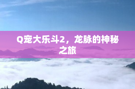 Q宠大乐斗2，龙脉的神秘之旅