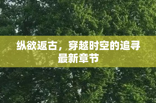 纵欲返古,穿越时空的追寻最新章节 纵欲返古,穿越时空的追寻最新章节