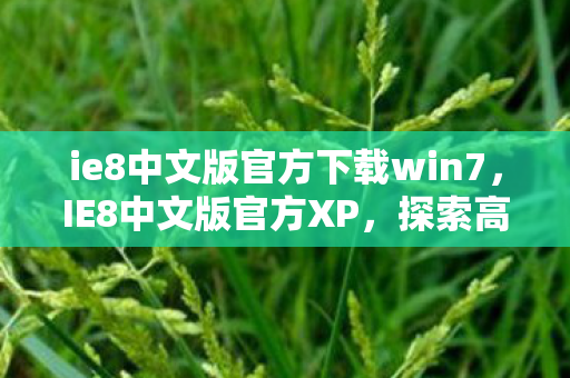 ie8中文版官方下载win7,IE8中文版官方XP,探索高效、安全的浏览器新体验 ie8中文版官方下载win7,IE8中文版官方XP,探索高效、安全的浏览器新体验