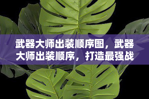 武器大师出装顺序图，武器大师出装顺序，打造最强战斗力的关键