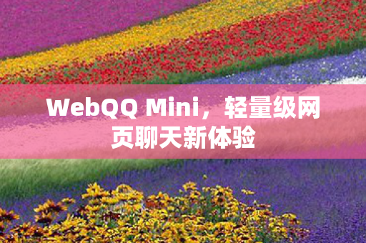 WebQQ Mini,轻量级网页聊天新体验 WebQQ Mini,轻量级网页聊天新体验
