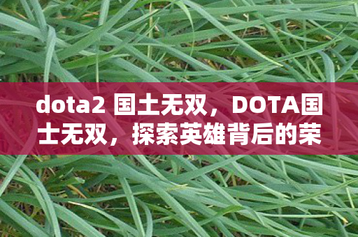 dota2 国土无双,DOTA国士无双,探索英雄背后的荣耀与坚持 dota2 国土无双,DOTA国士无双,探索英雄背后的荣耀与坚持