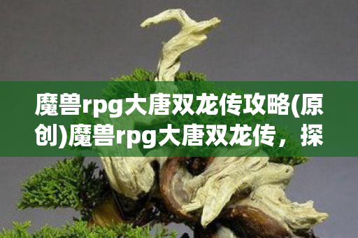 魔兽rpg大唐双龙传攻略(原创)魔兽rpg大唐双龙传，探索经典与创新的融合