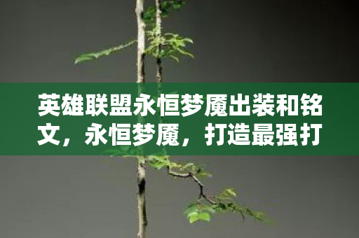 英雄联盟永恒梦魇出装和铭文,永恒梦魇,打造最强打野的出装指南 英雄联盟永恒梦魇出装和铭文,永恒梦魇,打造最强打野的出装指南