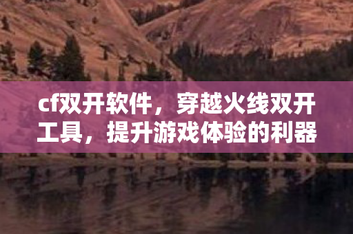 cf双开软件,穿越火线双开工具,提升游戏体验的利器 cf双开软件,穿越火线双开工具,提升游戏体验的利器