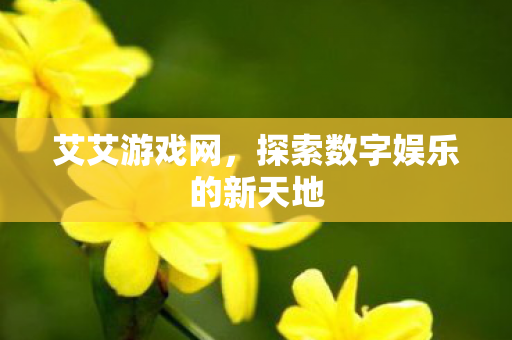 艾艾游戏网,探索数字娱乐的新天地 艾艾游戏网,探索数字娱乐的新天地