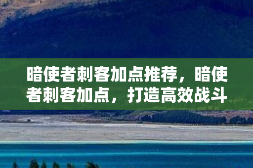 暗使者刺客加点推荐，暗使者刺客加点，打造高效战斗力的关键