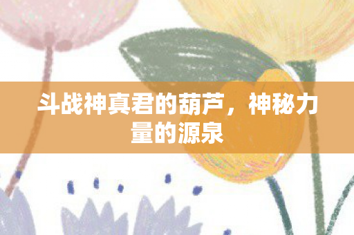 斗战神真君的葫芦,神秘力量的源泉 斗战神真君的葫芦,神秘力量的源泉
