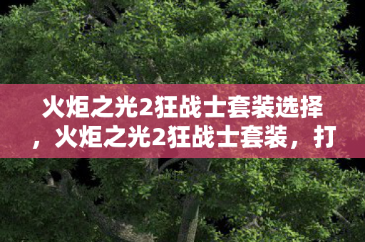 火炬之光2狂战士套装选择,火炬之光2狂战士套装,打造最强战斗力的必备神器 火炬之光2狂战士套装选择,火炬之光2狂战士套装,打造最强战斗力的必备神器