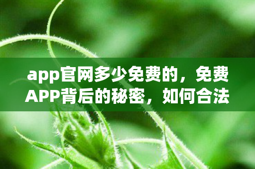 app官网多少免费的，免费APP背后的秘密，如何合法获取优质资源？