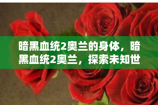 暗黑血统2奥兰的身体，暗黑血统2奥兰，探索未知世界的冒险之旅