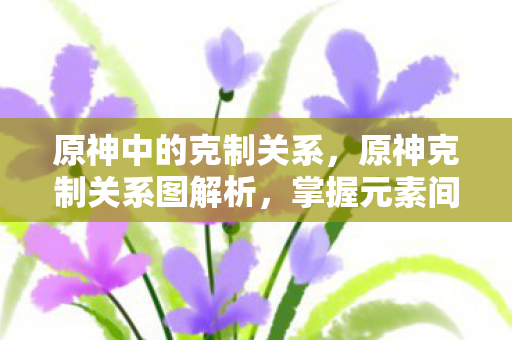原神中的克制关系,原神克制关系图解析,掌握元素间的奥秘 原神中的克制关系,原神克制关系图解析,掌握元素间的奥秘