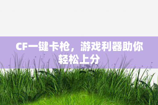 CF一键卡枪，游戏利器助你轻松上分