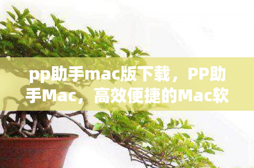 pp助手mac版下载,PP助手Mac,高效便捷的Mac软件管理工具 pp助手mac版下载,PP助手Mac,高效便捷的Mac软件管理工具