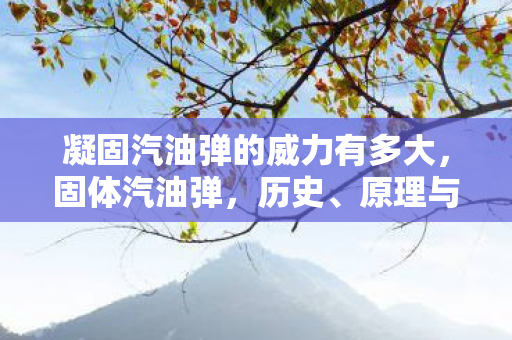 凝固汽油弹的威力有多大,固体汽油弹,历史、原理与军事应用 凝固汽油弹的威力有多大,固体汽油弹,历史、原理与军事应用