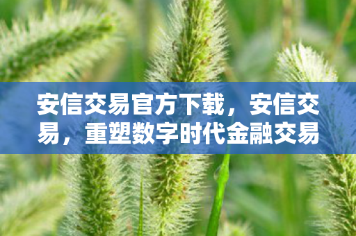 安信交易官方下载,安信交易,重塑数字时代金融交易的信任基石 安信交易官方下载,安信交易,重塑数字时代金融交易的信任基石