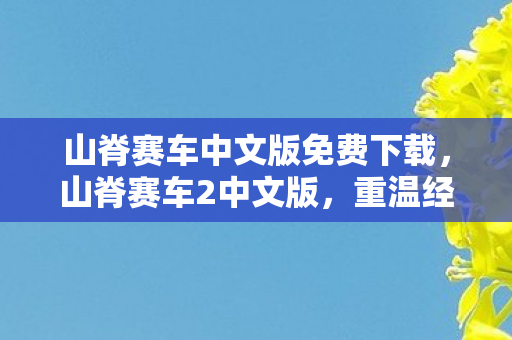 山脊赛车中文版免费下载,山脊赛车2中文版,重温经典,畅享极速 山脊赛车中文版免费下载,山脊赛车2中文版,重温经典,畅享极速