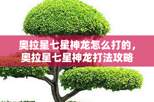 奥拉星七星神龙怎么打的，奥拉星七星神龙打法攻略