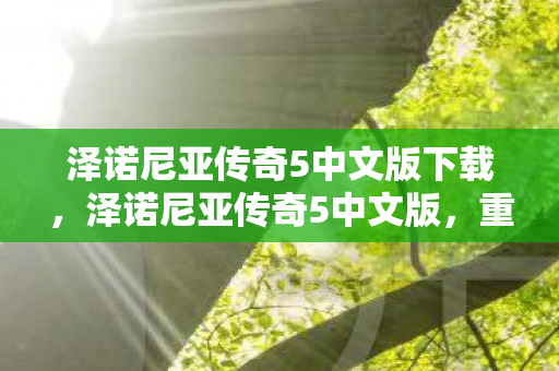 泽诺尼亚传奇5中文版下载，泽诺尼亚传奇5中文版，重温经典，再续传奇