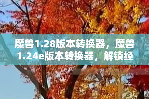 魔兽1.28版本转换器,魔兽1.24e版本转换器,解锁经典,重温旧梦 魔兽1.28版本转换器,魔兽1.24e版本转换器,解锁经典,重温旧梦