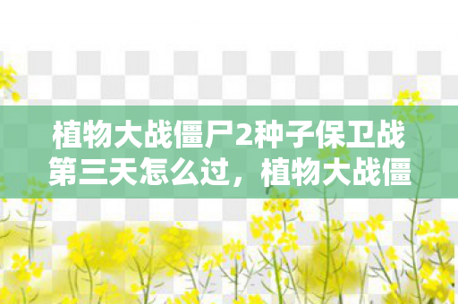 植物大战僵尸2种子保卫战第三天怎么过,植物大战僵尸2种子保卫战,策略与智慧的碰撞 植物大战僵尸2种子保卫战第三天怎么过,植物大战僵尸2种子保卫战,策略与智慧的碰撞