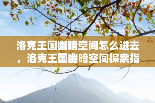洛克王国幽暗空间怎么进去,洛克王国幽暗空间探索指南 洛克王国幽暗空间怎么进去,洛克王国幽暗空间探索指南