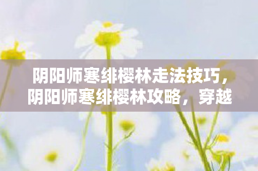 阴阳师寒绯樱林走法技巧，阴阳师寒绯樱林攻略，穿越神秘之林的详细指南