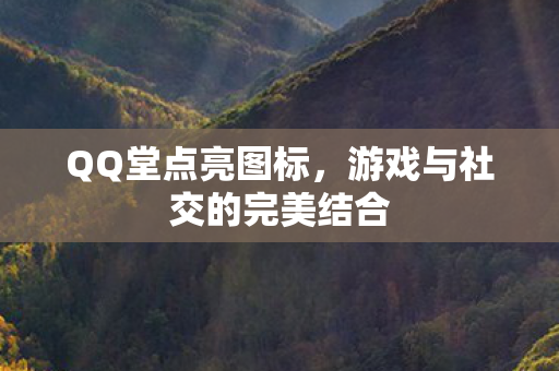 QQ堂点亮图标，游戏与社交的完美结合