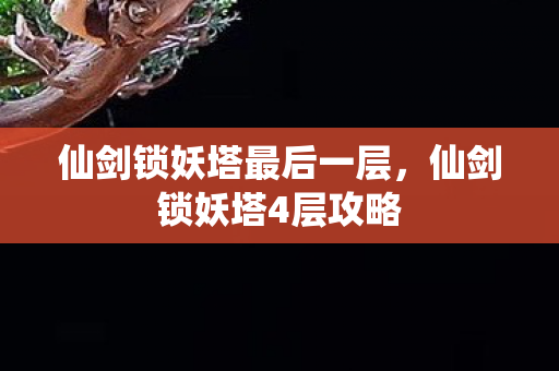 仙剑锁妖塔最后一层,仙剑锁妖塔4层攻略 仙剑锁妖塔最后一层,仙剑锁妖塔4层攻略