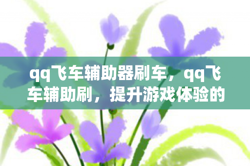 qq飞车辅助器刷车,qq飞车辅助刷,提升游戏体验的合法工具 qq飞车辅助器刷车,qq飞车辅助刷,提升游戏体验的合法工具