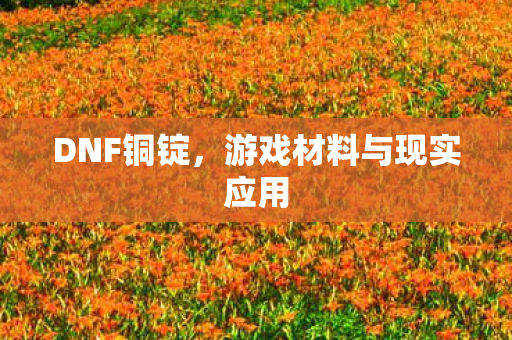 DNF铜锭，游戏材料与现实应用