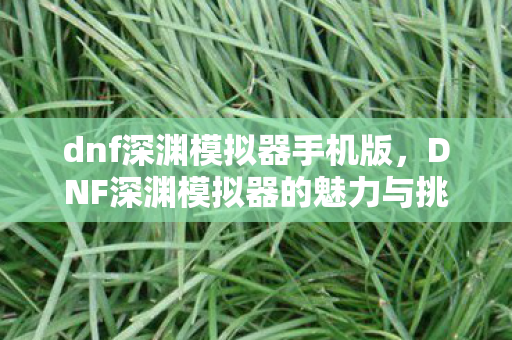 dnf深渊模拟器手机版,DNF深渊模拟器的魅力与挑战 dnf深渊模拟器手机版,DNF深渊模拟器的魅力与挑战