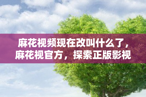 麻花视频现在改叫什么了,麻花视官方,探索正版影视的无限可能 麻花视频现在改叫什么了,麻花视官方,探索正版影视的无限可能