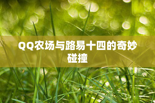 QQ农场与路易十四的奇妙碰撞