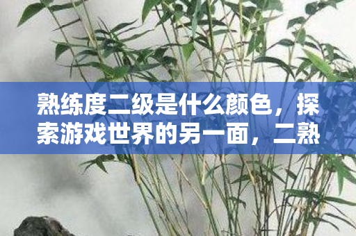 熟练度二级是什么颜色,探索游戏世界的另一面,二熟练度与游戏乐趣的深层联系 熟练度二级是什么颜色,探索游戏世界的另一面,二熟练度与游戏乐趣的深层联系