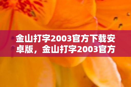 金山打字2003官方下载安卓版,金山打字2003官方免费下载,高效打字,轻松提升你的打字速度 金山打字2003官方下载安卓版,金山打字2003官方免费下载,高效打字,轻松提升你的打字速度
