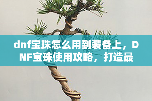 dnf宝珠怎么用到装备上，DNF宝珠使用攻略，打造最强装备，提升战斗力的关键