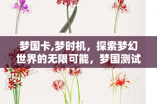 梦国卡,梦时机,探索梦幻世界的无限可能,梦国测试币的奇妙之旅 梦国卡,梦时机,探索梦幻世界的无限可能,梦国测试币的奇妙之旅