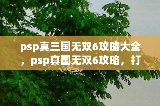 psp真三国无双6攻略大全,psp真国无双6攻略,打造最强武将,征服乱世! psp真三国无双6攻略大全,psp真国无双6攻略,打造最强武将,征服乱世!