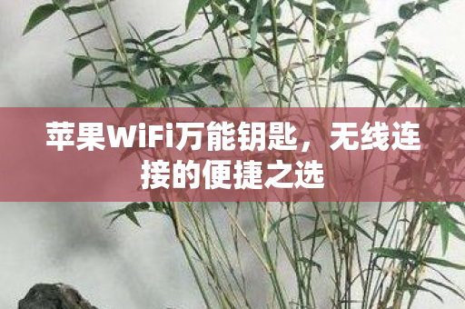 苹果WiFi万能钥匙,无线连接的便捷之选 苹果WiFi万能钥匙,无线连接的便捷之选