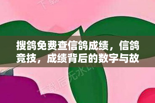 搜鸽免费查信鸽成绩,信鸽竞技,成绩背后的数字与故事 搜鸽免费查信鸽成绩,信鸽竞技,成绩背后的数字与故事