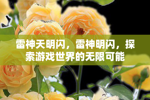 雷神天明闪,雷神明闪,探索游戏世界的无限可能 雷神天明闪,雷神明闪,探索游戏世界的无限可能