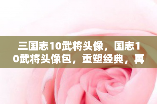 三国志10武将头像，国志10武将头像包，重塑经典，再现历史风采