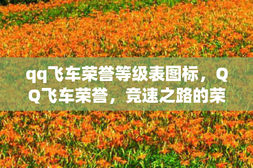 qq飞车荣誉等级表图标,QQ飞车荣誉,竞速之路的荣耀与梦想 qq飞车荣誉等级表图标,QQ飞车荣誉,竞速之路的荣耀与梦想