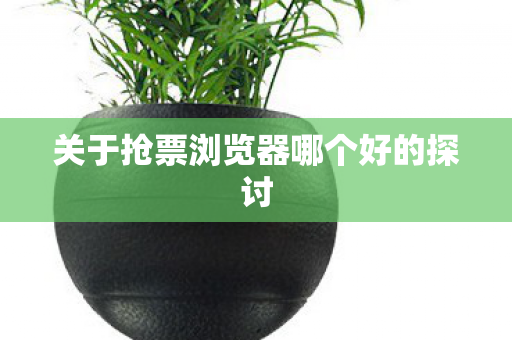 关于抢票浏览器哪个好的探讨 关于抢票浏览器哪个好的探讨